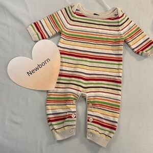 GAP - Newborn Striped Multicolor Kids One Piece Romper/Jumpsuit